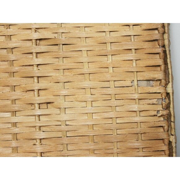 Polynesian Tiki God Capiz Serving Tray Shell God 21"x12" Jewel Brown Gold Woven - Picture 8 of 8